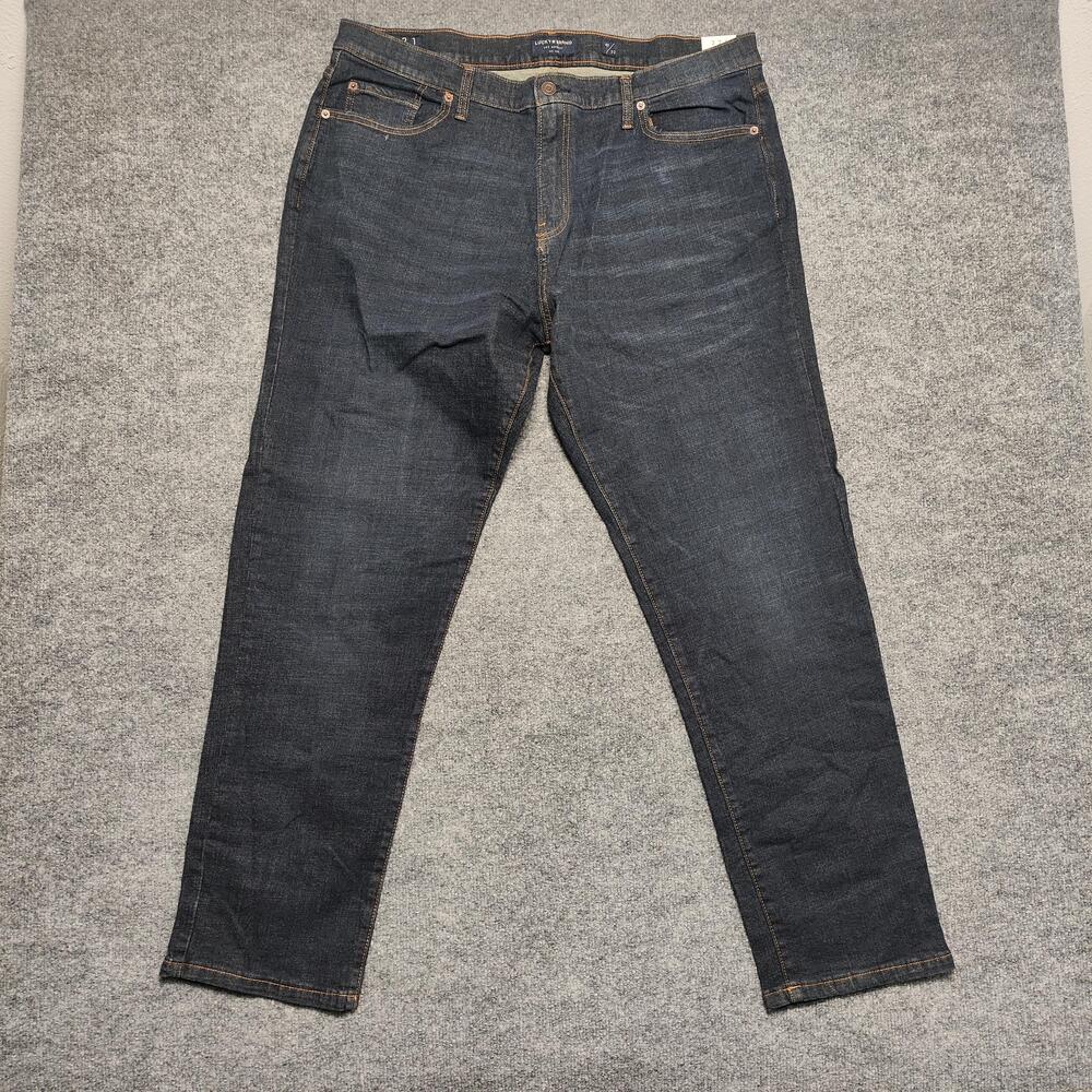 Lucky Brand 221 Straight Jeans Mens 40x32 Blue Dark Straight Stretch Denim Pants